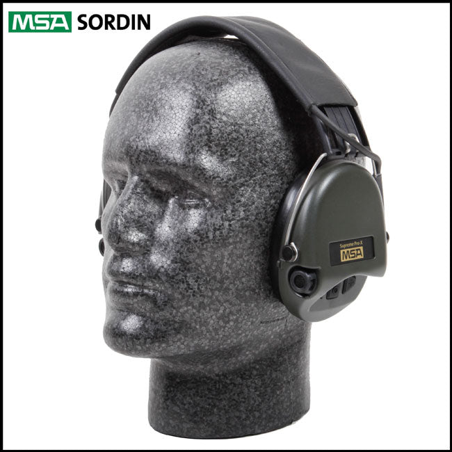 MSA Sordin Pro-X Earmuffs, Leather Head Band