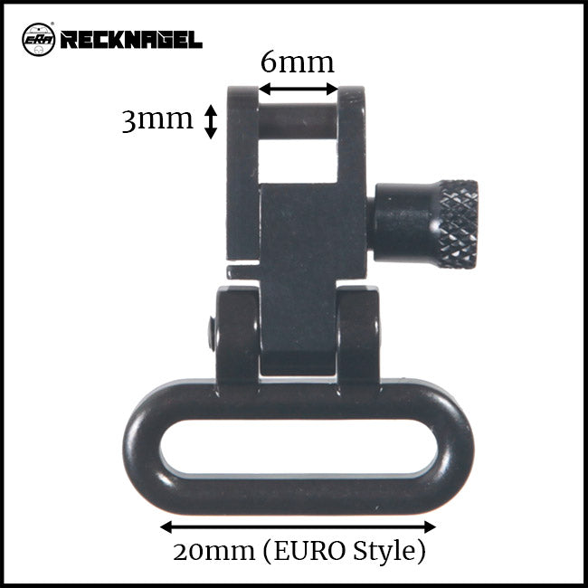 Recknagel Sling Swivel 20mm Loop, Detachable with Nut