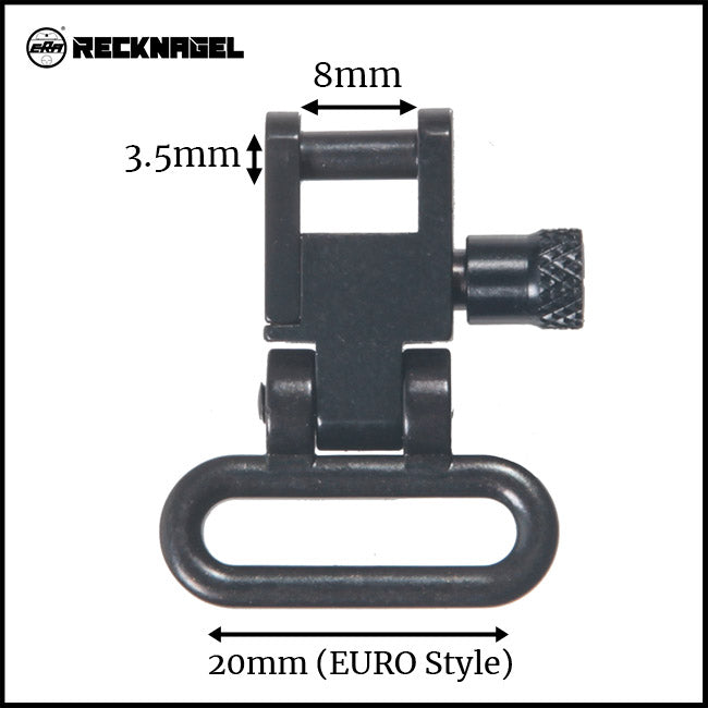 Recknagel Sling Swivel 20mm Loop, Detachable with Nut