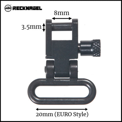 Recknagel Sling Swivel 20mm Loop, Detachable with Nut