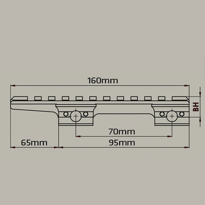 ERATAC Tactical Extended Picatinny Riser Rail (Nut)