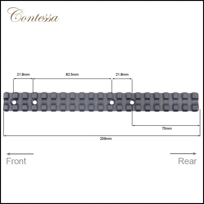 Contessa Extended Picatinny Rail for Browning A-Bolt 3 Short