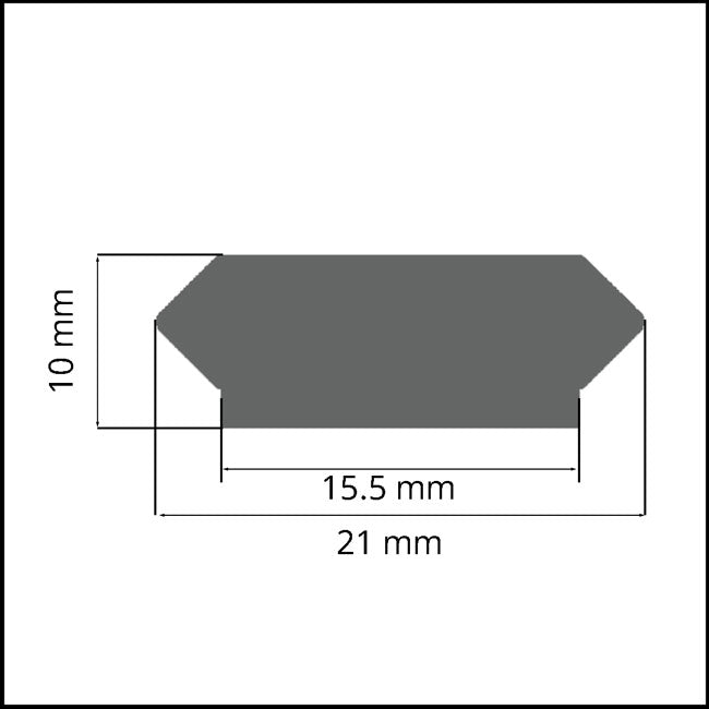 Recknagel Blank Picatinny Rail without Slots, Steel