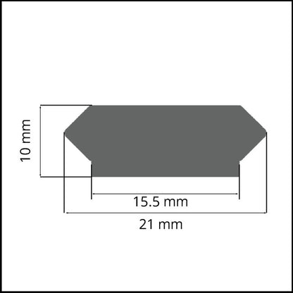 Recknagel Blank Picatinny Rail without Slots, Steel