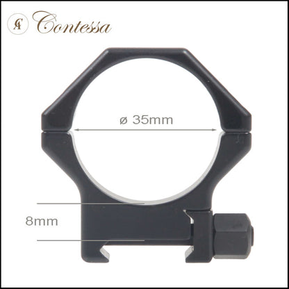 Contessa Picatinny Rings, 35mm, Nut Fixing