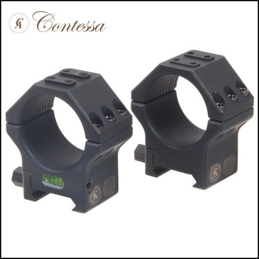 Contessa Blued Steel Tactical Picatinny Rings - 30mm