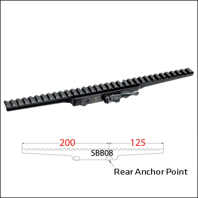 Contessa QD Extra Extended Forward/Rear Picatinny Rail for Blaser