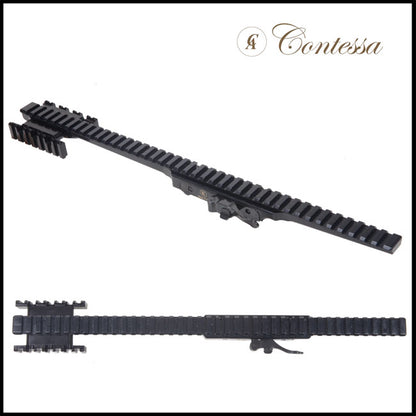 Contessa QD Extra Extended Picatinny Rail with Lateral Rails for Blaser