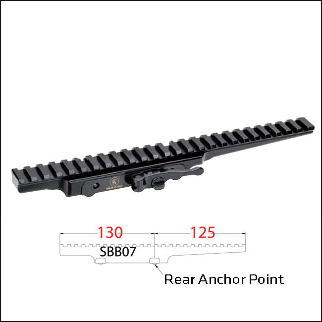 Contessa QD Extra Extended Rear Picatinny Rail for Blaser