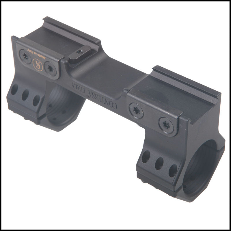 Contessa Tactical Picatinny Ring Mount, Black (with Rail) - 30mm