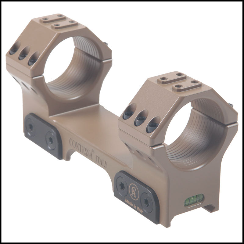 Contessa Tactical Picatinny Ring Mount, Brown (with Rail) - 30mm