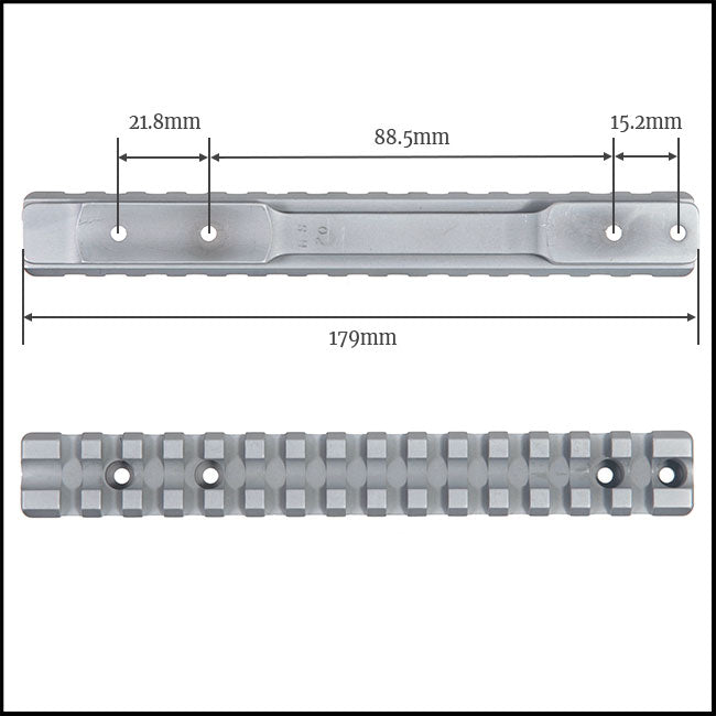 Contessa Picatinny Rail for Howa 1500 Short - Chromed