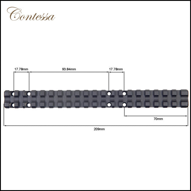 Contessa Extended Picatinny Rail for Browning X-Bolt Long