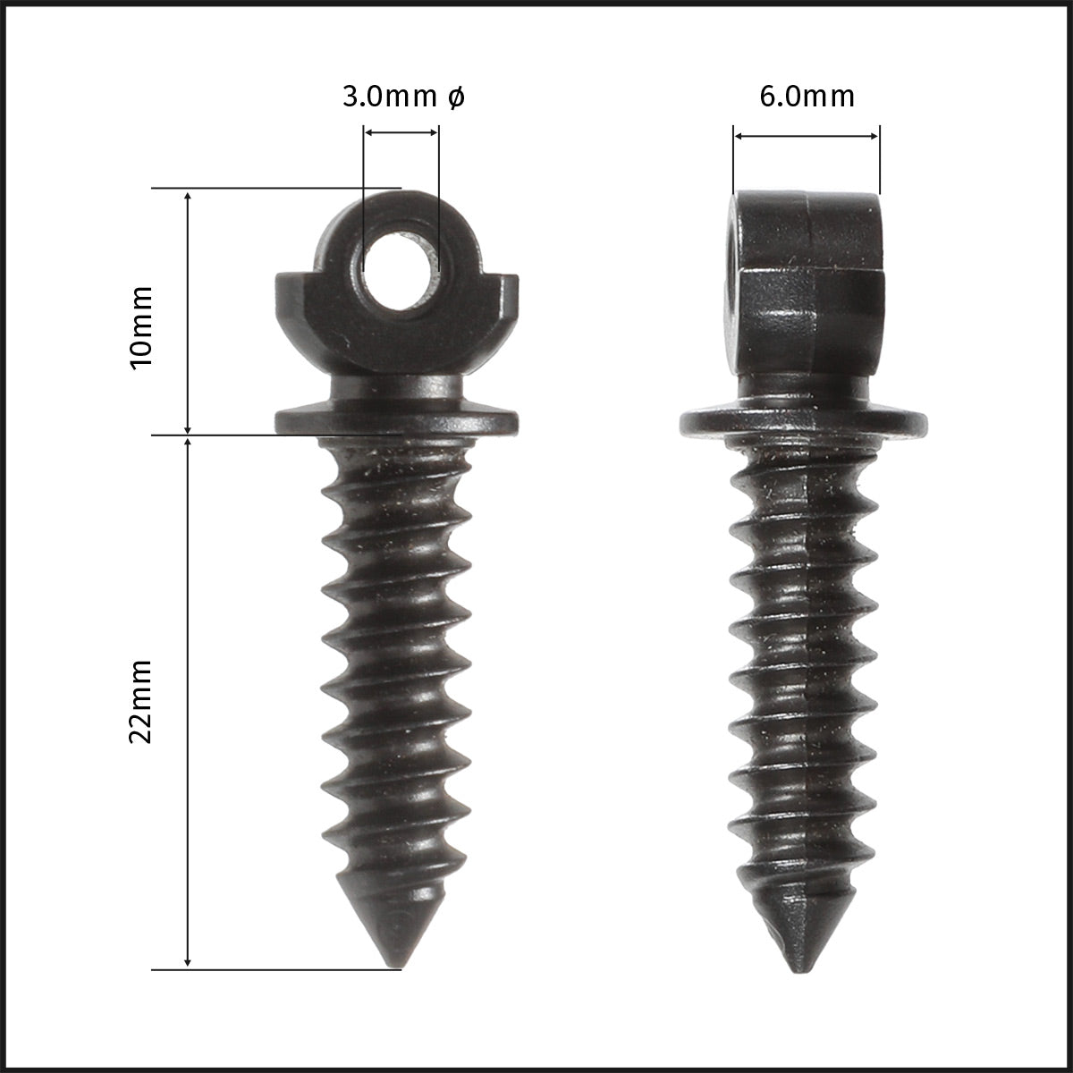 Recknagel Sling Swivel Wood Screw (Collared)