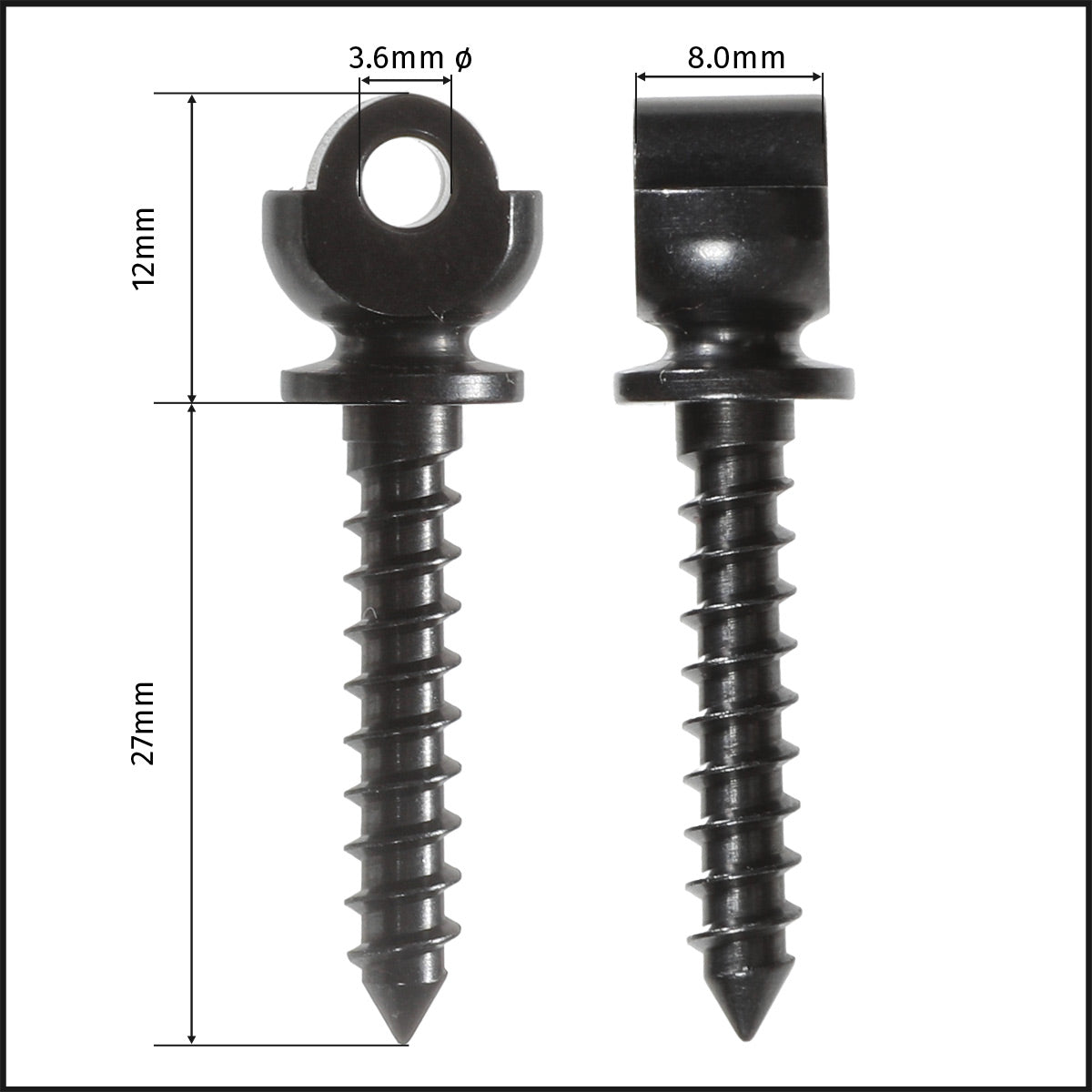 Recknagel Sling Swivel Wood Screw (Collared)