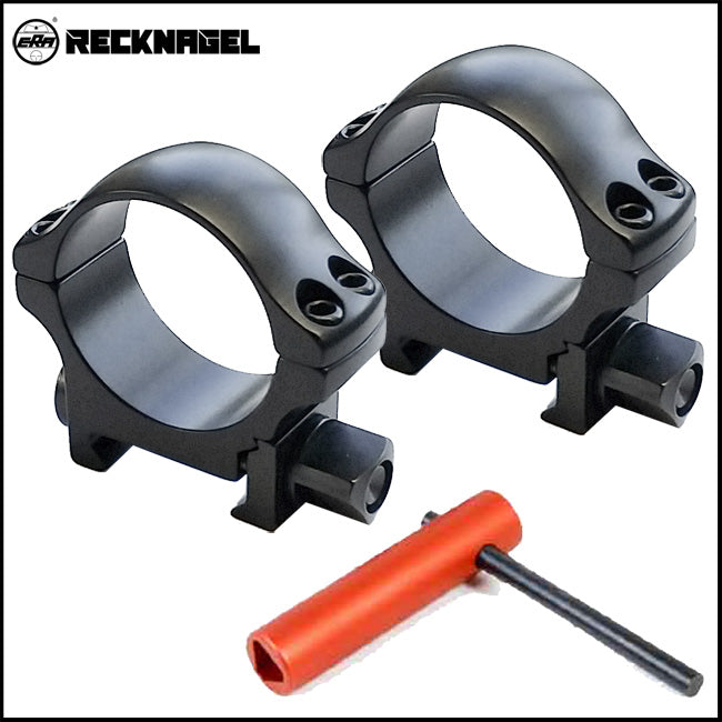 Recknagel Picatinny Rings, 30mm, Tri-Nut