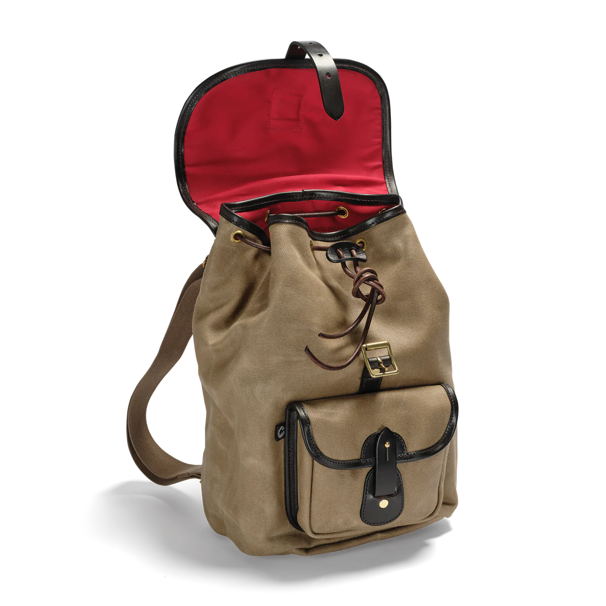 Croots Vintage Canvas Rucksack in Sand - Drawstring