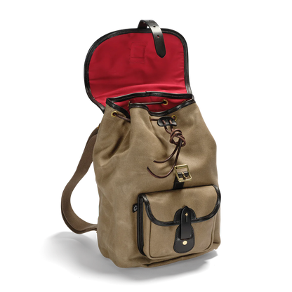 Croots Vintage Canvas Rucksack in Sand - Drawstring