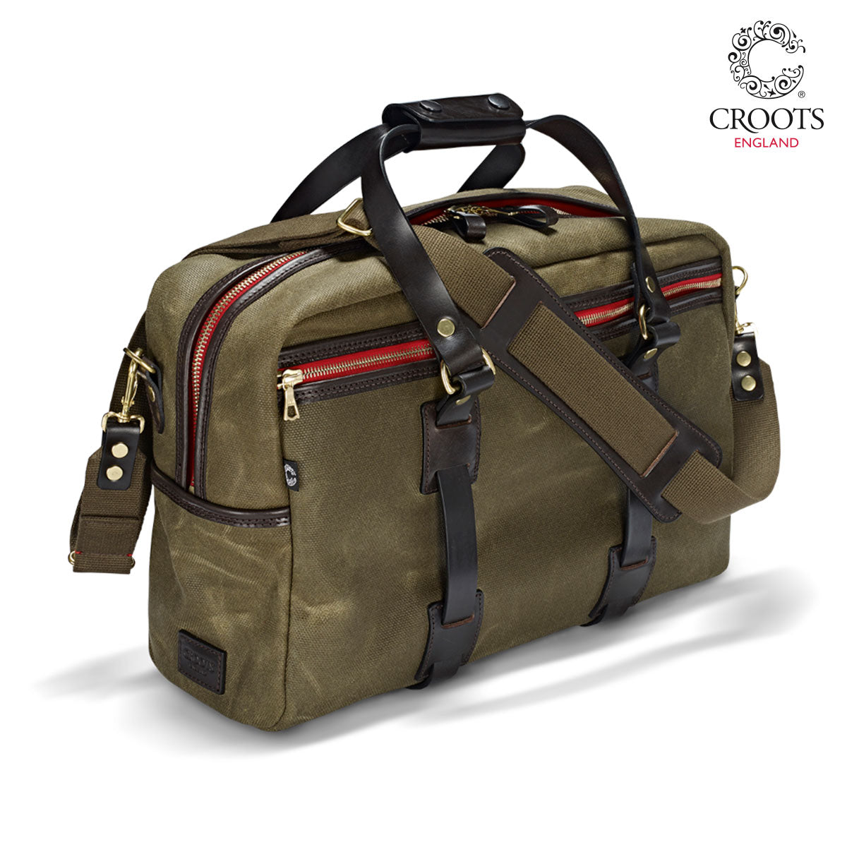 Croots Vintage Canvas Traveller Bag - Olive