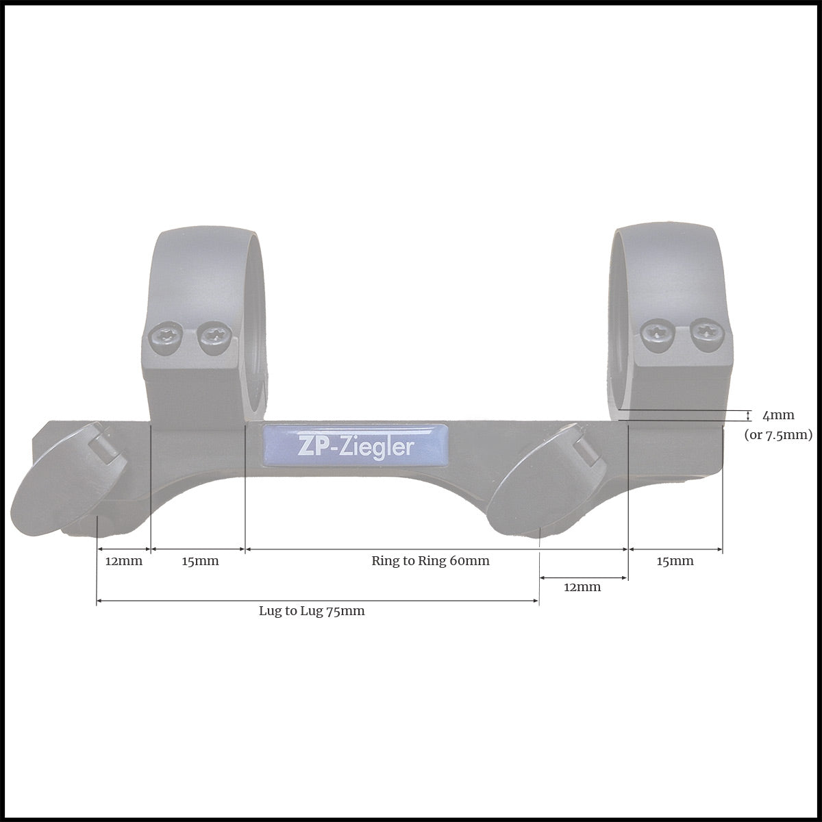 Ziegler QD Mount with 30mm Rings for Blaser